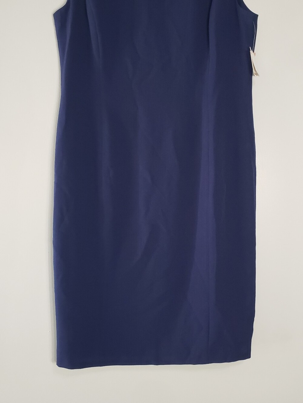 Kasper NWT Sleeveless Midi Sheath Dress 12 Navy Blue Career Office Work Business - Picture 3 of 16